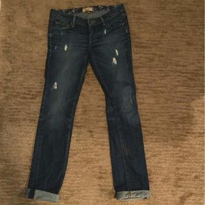 Straight Cut Ripped Jeans